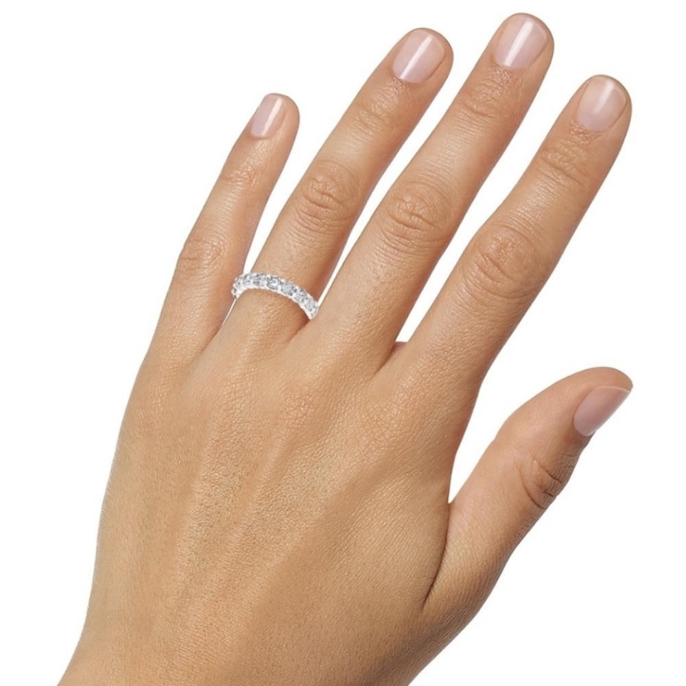 Charter Club Silver Cubic Zirconia Ring Size 9 - Picture 3 of 6